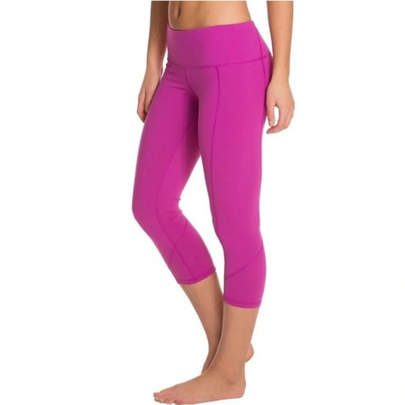 Prana Prism Leggings Sz S Purple Yoga Capri Pocket - Picture 1 of 8